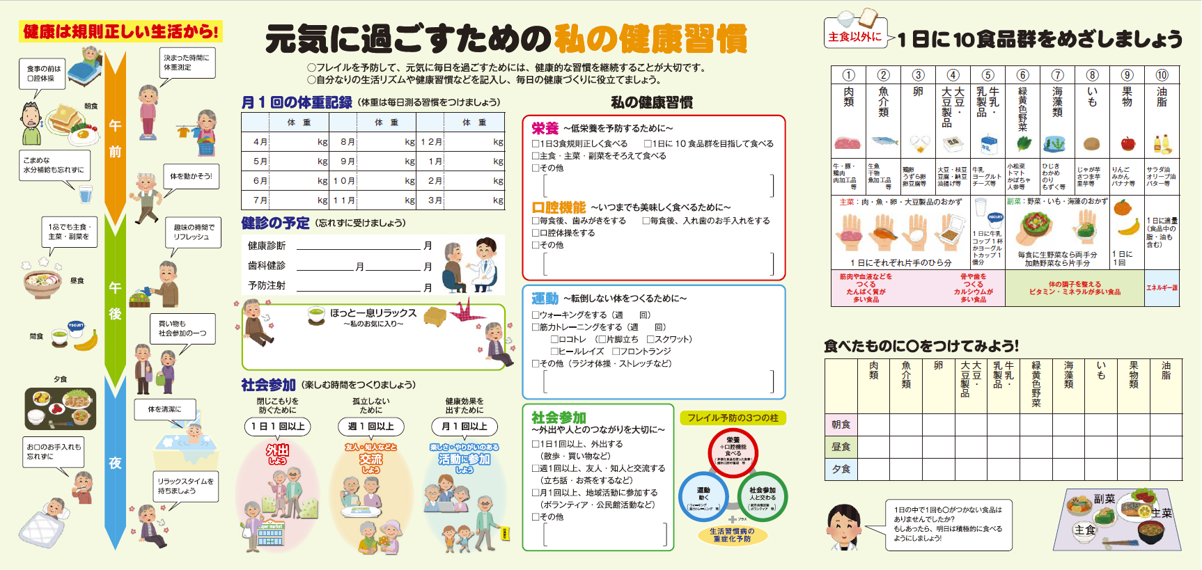 長寿と健康への挑戦 フレイル予防啓発資材について | 健康長寿とちぎ